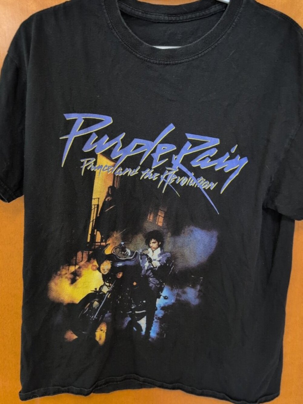 Unbranded Shirt Mens L Black Short Sleeve Tee Prince and the Rev. Purple Rain - Picture 3 of 6